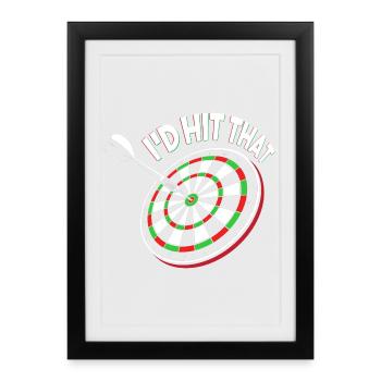 Dartpfeil de fléchettes - Affiche encadrée (27 × 37 cm) - noir - Devant