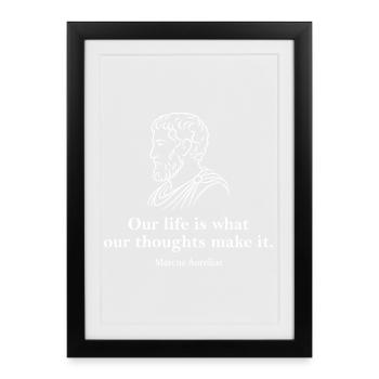 Citation de Marc Aurèle - Affiche encadrée (27 × 37 cm) - noir - Devant