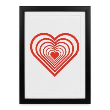 Infinite Red Heart - Framed poster (27 × 37 cm) - black - Front