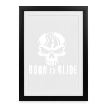 skull_negativ - Framed poster (27 × 37 cm) - black - Front