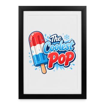 Funny grandpa, the coolest dad - Framed poster (27 × 37 cm) - black - Front