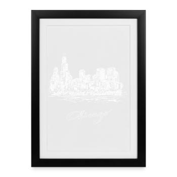 Chicago City - United States - Framed poster (27 × 37 cm) - black - Front