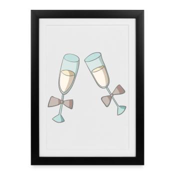 Sekt - Affiche encadrée (27 × 37 cm) - noir - Devant