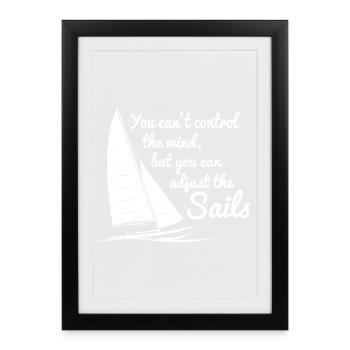 Voile T-shirts - Affiche encadrée (27 × 37 cm) - noir - Devant