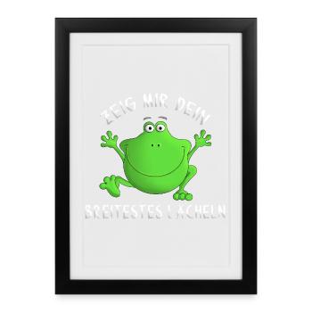 Rire - sourire - sourire - Affiche encadrée (27 × 37 cm) - noir - Devant