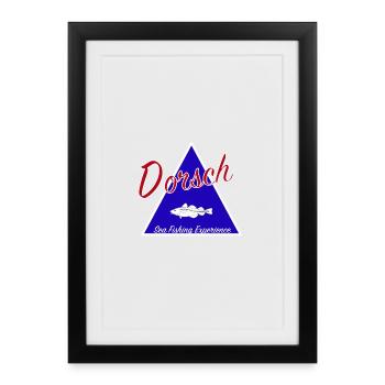 Cod Sea Fishing Experience Hoodie I Fishing Sea - Framed poster (27 × 37 cm) - black - Front