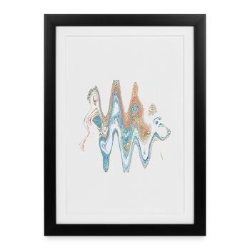 Design retro 20th - Framed poster (27 × 37 cm) - black - Front