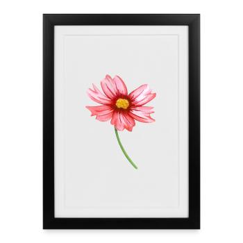 flower - Framed poster (27 × 37 cm) - black - Front