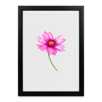 flower - Framed poster (27 × 37 cm) - black - Front