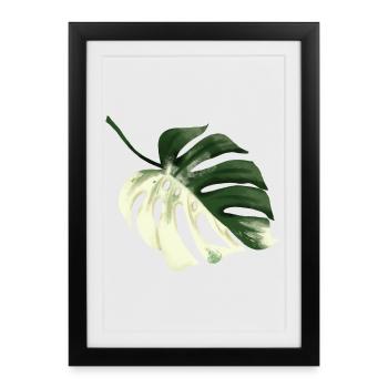 Conception premium Monstera - Affiche encadrée (27 × 37 cm) - noir - Devant