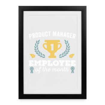 Product Manager Employee of the Month - Framed poster (27 × 37 cm) - black - Front
