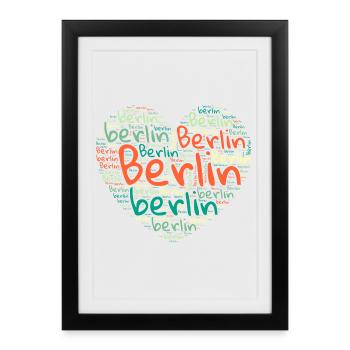 Berlin - Affiche encadrée (27 × 37 cm) - noir - Devant