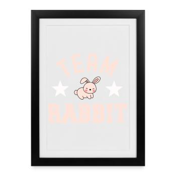 Rabbit Rabbit - Framed poster (27 × 37 cm) - black - Front