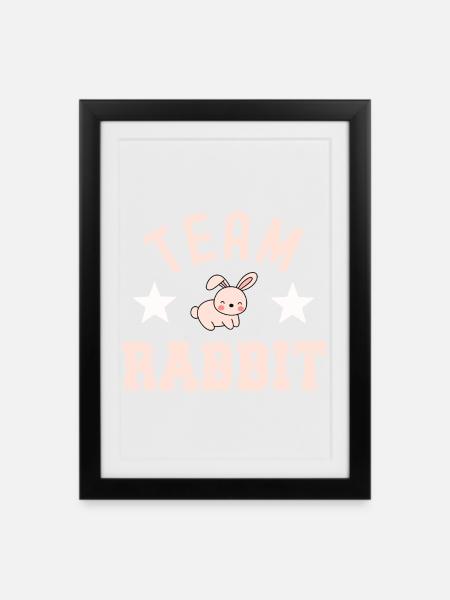 Rabbit Rabbit - Framed poster (27 × 37 cm) - black