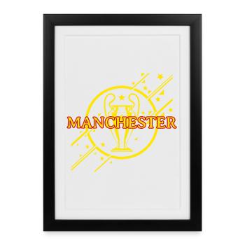 Jaune de Manchester - Affiche encadrée (27 × 37 cm) - noir - Devant