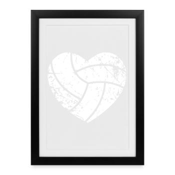 Volleyball - Framed poster (27 × 37 cm) - black - Front