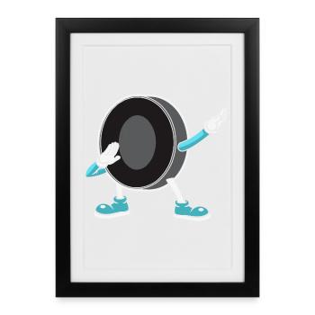 Hockey sur glace - Affiche encadrée (27 × 37 cm) - noir - Devant