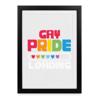 gay pride, LGBT; Gay, lesbian - Framed poster (27 × 37 cm) - black - Front