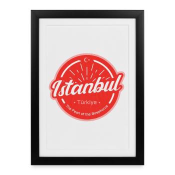 Istanbul - Affiche encadrée (27 × 37 cm) - noir - Devant