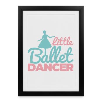 Ballerina Girl - Framed poster (27 × 37 cm) - black - Front