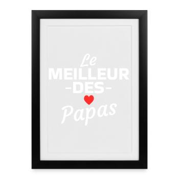 Das Beste unter den Vätern - Gerahmtes Poster (27 × 37 cm) - Schwarz - Vorne