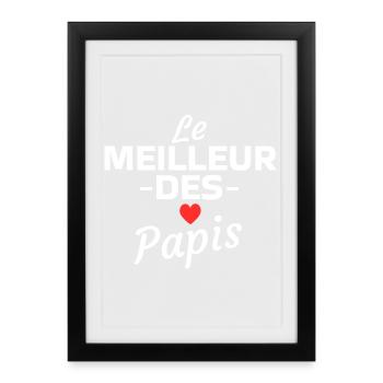 Das Beste unter den Opas - Gerahmtes Poster (27 × 37 cm) - Schwarz - Vorne