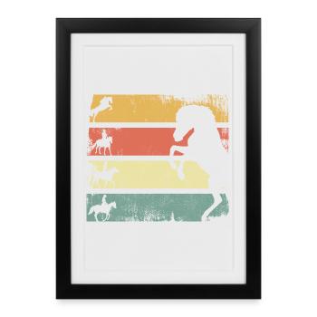 Équitation - Affiche encadrée (27 × 37 cm) - noir - Devant