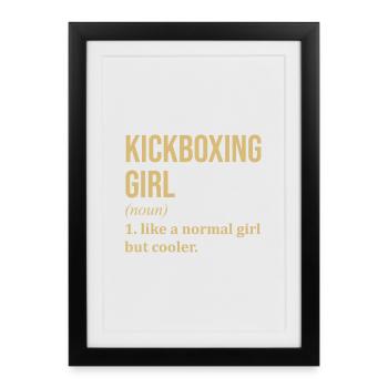 Kickboxing Kickboxing Kickboxing - Affiche encadrée (27 × 37 cm) - noir - Devant