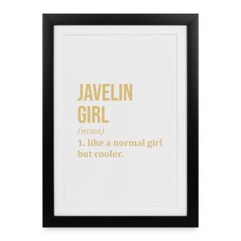 Javelot Javelot Javelot - Affiche encadrée (27 × 37 cm) - noir - Devant