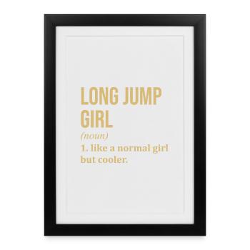 Saut en longueur Saut en longueur Saut en longueur - Affiche encadrée (27 × 37 cm) - noir - Devant