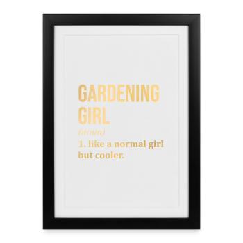 Jardinage Jardinage Jardinage - Affiche encadrée (27 × 37 cm) - noir - Devant