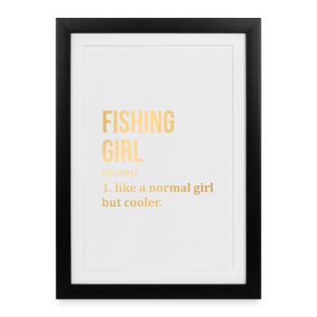 Pêche Pêche Pêche - Affiche encadrée (27 × 37 cm) - noir - Devant