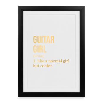 Guitar Guitar Guitar - Framed poster (27 × 37 cm) - black - Front