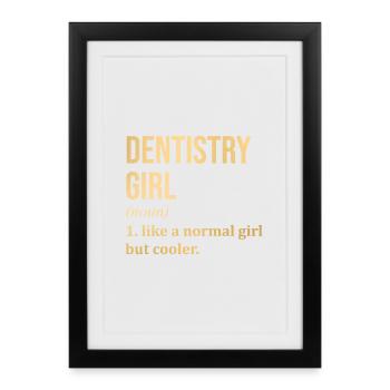 Dentiste Dentiste Dentiste - Affiche encadrée (27 × 37 cm) - noir - Devant