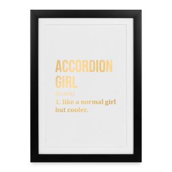 Accordéon Accordéon Accordéon - Affiche encadrée (27 × 37 cm) - noir - Devant