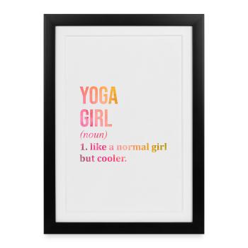 Yoga Yoga Yoga - Affiche encadrée (27 × 37 cm) - noir - Devant