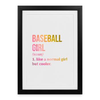 Baseball Baseball Baseball - Framed poster (27 × 37 cm) - black - Front