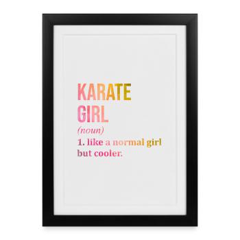 Karate Karate Karate - Framed poster (27 × 37 cm) - black - Front