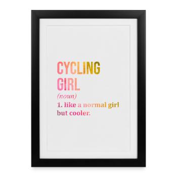 Cyclisme Cyclisme Cyclisme - Affiche encadrée (27 × 37 cm) - noir - Devant