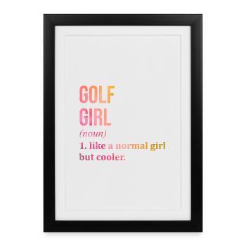 Golf Golf Golf - Affiche encadrée (27 × 37 cm) - noir - Devant