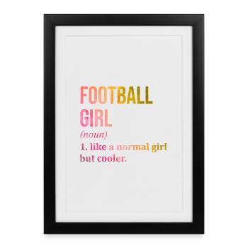 Football Football Football - Affiche encadrée (27 × 37 cm) - noir - Devant