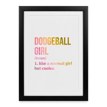 Ball-prisonnier - Affiche encadrée (27 × 37 cm) - noir - Devant