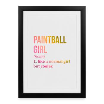Paintball Paintball Paintball - Affiche encadrée (27 × 37 cm) - noir - Devant