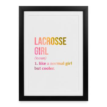 Lacrosse Lacrosse Lacrosse - Affiche encadrée (27 × 37 cm) - noir - Devant