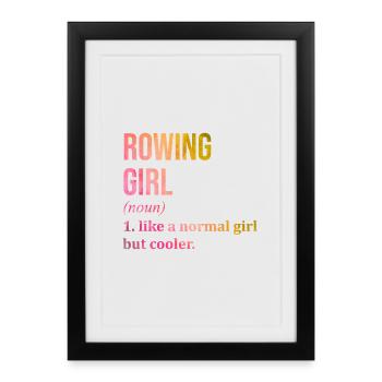 Aviron Aviron Rame - Affiche encadrée (27 × 37 cm) - noir - Devant