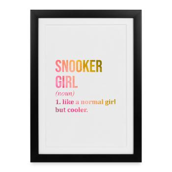 Snooker Snooker Snooker - Affiche encadrée (27 × 37 cm) - noir - Devant