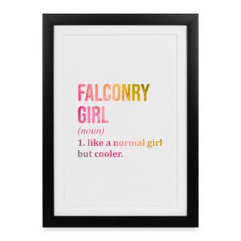 Fauconnerie Fauconnerie Fauconnerie Fauconnerie - Affiche encadrée (27 × 37 cm) - noir - Devant