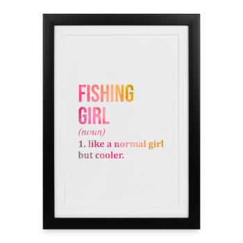 Pêche Pêche Pêche - Affiche encadrée (27 × 37 cm) - noir - Devant