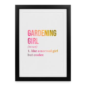 Jardinage Jardinage Jardinage - Affiche encadrée (27 × 37 cm) - noir - Devant