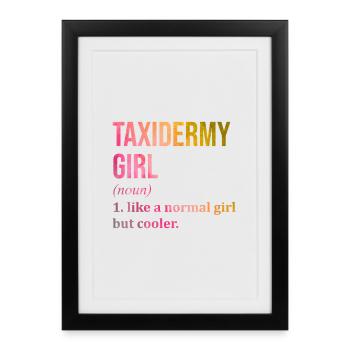 Taxidermie Taxidermie Taxidermie - Affiche encadrée (27 × 37 cm) - noir - Devant